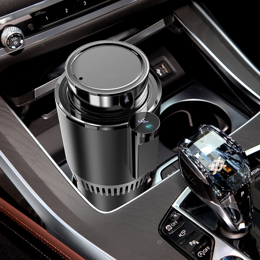 2-in-1 Car Water Heater & Cooler Cup – Smart Portable Travel Mug with Fast Heating & Cooling for Coffee, Tea, Water & More – DC12V Universal Fit