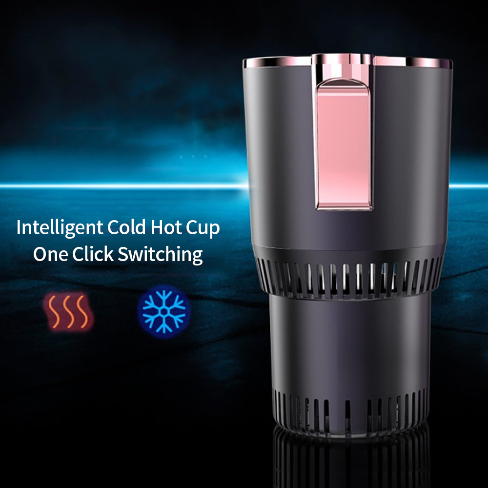 2-in-1 Car Water Heater & Cooler Cup – Smart Portable Travel Mug with Fast Heating & Cooling for Coffee, Tea, Water & More – DC12V Universal Fit